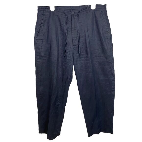 Lorenzino Pants Womens XL Linen Capsule Everyday Casual Minimal Classic Light - Picture 1 of 7